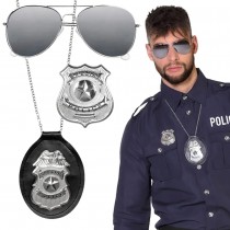 3 ACCESSOIRES DÉGUISEMENT POLICIER ADULTE