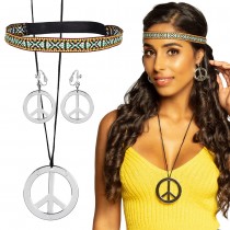 3 ACCESSOIRES HIPPIE BANDEAU BIJOUX FANTAISIE