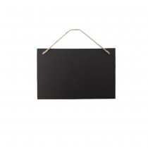 3 ARDOISES CARTON RECTANGULAIRES LIEN 30X20CM NOIR