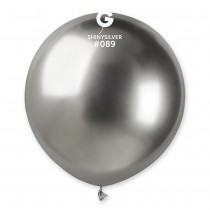 3 BALLONS BIO SHINY BRILLANT 48CM ARGENT