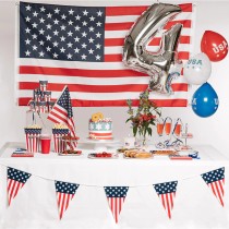 3 BALLONS LATEX USA 25CM TRICOLORE