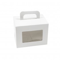 3 BOÎTE PÂTISSIÈRE CARTON FENÊTRE 10.5X7.5X7.7CM