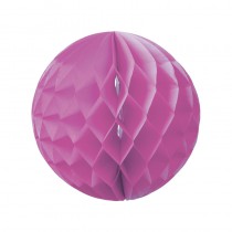 3 BOULES ALVÉOLÉES FUCHSIA 25,20,15CM