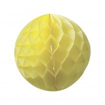 3 BOULES ALVÉOLÉES JAUNES 25,20,15 CM