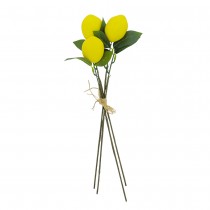 3 BRANCHES CITRON ARTIFICIEL 35CM JAUNE VERT