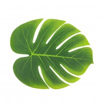 3 FEUILLES TROPICALES 29X35CM VERT