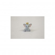 3 FIGURINES RÉSINE ÉLÉPHANT COURONNE DORÉE 2CM