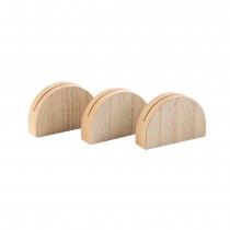 3 MARQUE-PLACES BOIS ARRONDI 4X6X1.5CM NATUREL