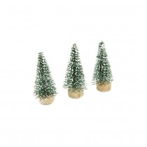 3 MINI SAPINS ARTIFICIELS 5.5X2.5CM VERT FORÊT