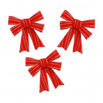 3 N?\'UDS PVC PAILLETTES 10X2X13CM ROUGE DORÉ