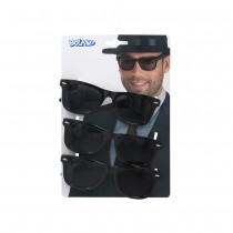 3 PAIRES DE LUNETTES SOLEIL BLUES BROTHERS ADULTE