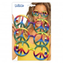 3 PAIRES LUNETTES FESTIVES PEACE RAINBOW ADULTE