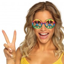 3 PAIRES LUNETTES FESTIVES PEACE RAINBOW ADULTE