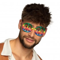 3 PAIRES LUNETTES FESTIVES PEACE RAINBOW ADULTE
