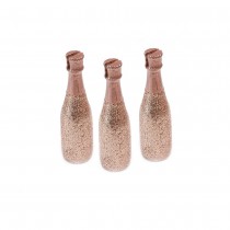 3 PORTE-NOMS BOUTEILLE DE CHAMPAGNE ROSE GOLD