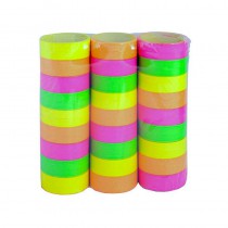 3 ROULEAUX DE 18 SERPENTINS FLUO 4 MÈTRE