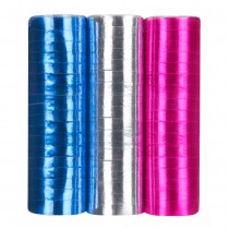 3 ROULEAUX DE SERPENTINS MÉTALLISÉS 4M