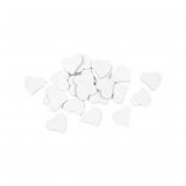 30 CONFETTIS COEUR BOIS BLANC