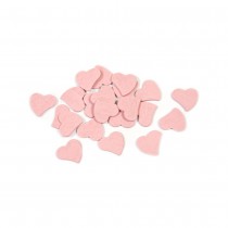 30 CONFETTIS COEUR BOIS ROSE