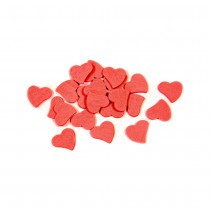 30 CONFETTIS COEUR BOIS ROUGE