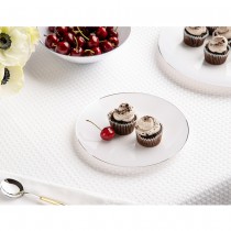 32 ASSIETTES CLASSIC COLLECTION BLANC ARGENT