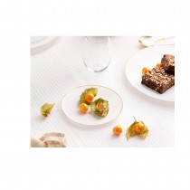 32 ASSIETTES CLASSIC COLLECTION BLANC OR
