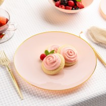 32 ASSIETTES CLASSIC COLLECTION ROSE OR