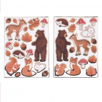 35 STICKERS ANIMAUX FORÊT