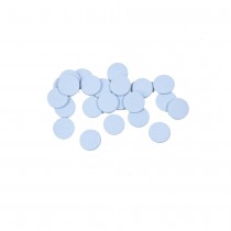 36 CONFETTIS PASTILLE ROND BOIS 1.2CM BLEU CIEL