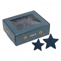 36 ÉTOILES PÉTILLANTES 40-50MM BLEU SAPHIR