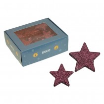 36 ÉTOILES PÉTILLANTES 40-50MM ORCHIDÉE FONCÉE