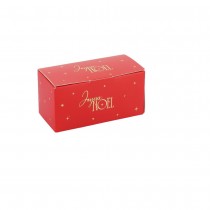 4 BOÎTES CARTON CHOCOLATS JOYEUX NOËL 10X5CM ROUGE