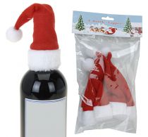 4 BONNETS PÈRE NOËL POUR BOUTEILLE