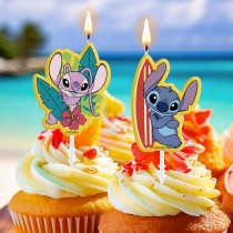 4 BOUGIES ANNIVERSAIRE STITCH ANGEL