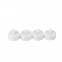 4 BOUGIES CHAUFFE-PLAT LED 3.5CM BLANC