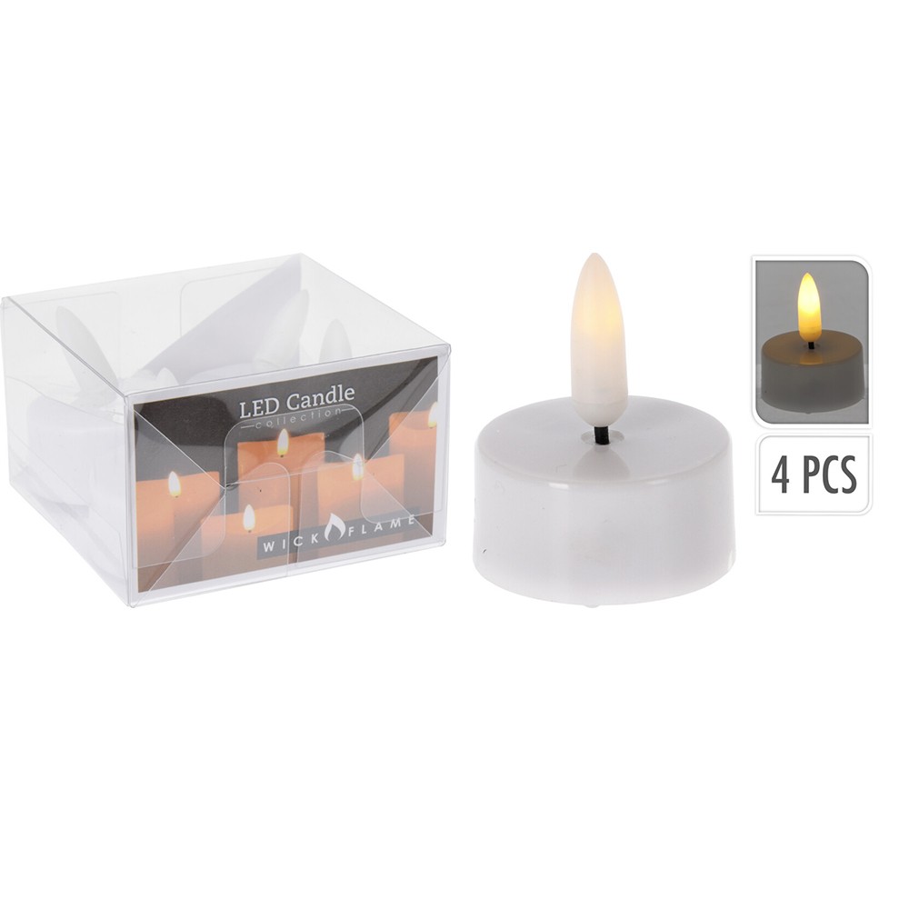 bougie LED or paillette blanc chaud Ø7.5x8cm - HEMA