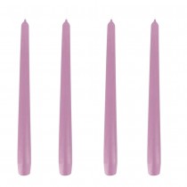 4 BOUGIES FLAMBEAUX CONIQUES 8H 25CM ROSE ANTIQUE
