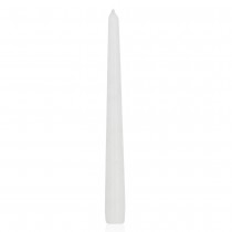 4 BOUGIES FLAMBEAUX NATURELLES 25CM 10H BLANC