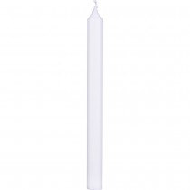 4 BOUGIES FLAMBEAUX RUSTIQUE 25CM 10H BLANC