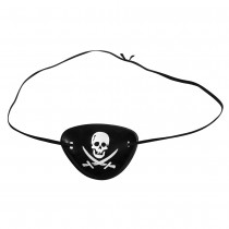 4 CACHES-?\'IL PLASTIQUE PIRATE JOLLY ROGER ADULTE