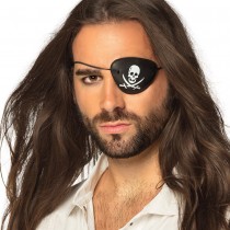 4 CACHES-?\'IL PLASTIQUE PIRATE JOLLY ROGER ADULTE