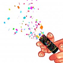 4 CANONS À CONFETTIS SERPENTINS ANNIVERSAIRE