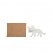 4 CARTONS INVITATION DINOSAURE ENVELOPPES 15X9CM