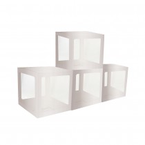 4 CUBES CARTON RIGIDE PERSONNALISABLE 30CM ARGENT