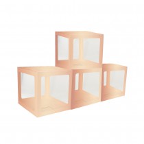 4 CUBES CARTON RIGIDE PERSONNALISABLE 30CM OR ROSE