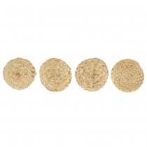 4 DESSOUS DE VERRE NATURELS 10CM