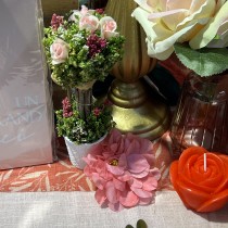4 FLEURS PIVOINE ARTIFICIEL 9X9CM FUCHSIA