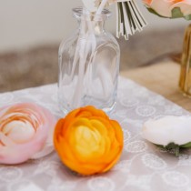 4 FLEURS RENONCULE ARTIFICIELLE 6CM CORAIL