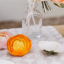 4 FLEURS RENONCULE ARTIFICIELLE 6CM CORAIL