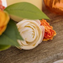 4 FLEURS RENONCULE ARTIFICIELLE 6CM ROSE